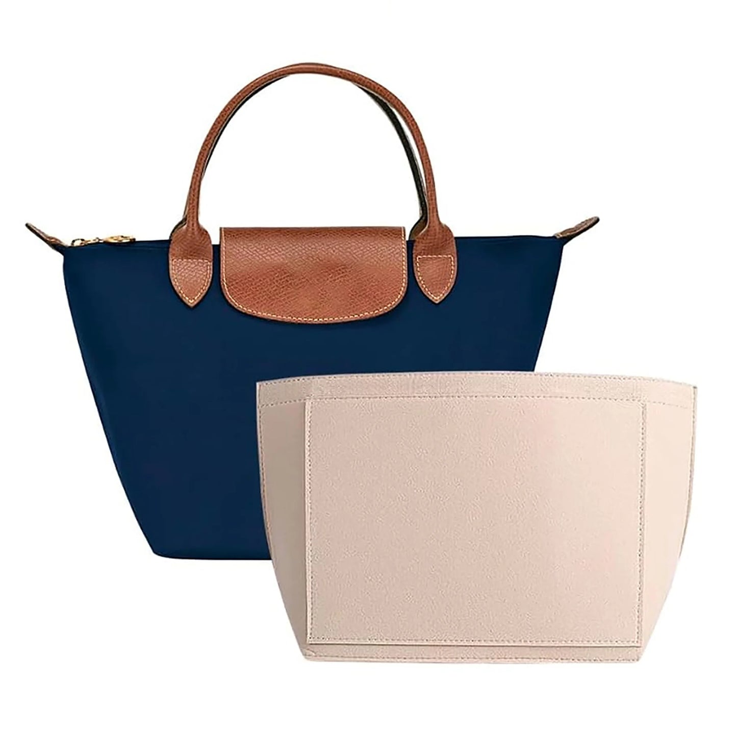 Felt Bag Organizer Insert — Compatible with Longchamp Le Pliage (Small, Medium, Large)