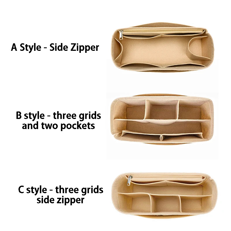Felt Bag Organizer Insert — Compatible with Goyard St Louis PM/GM & Anjou Mini/GM