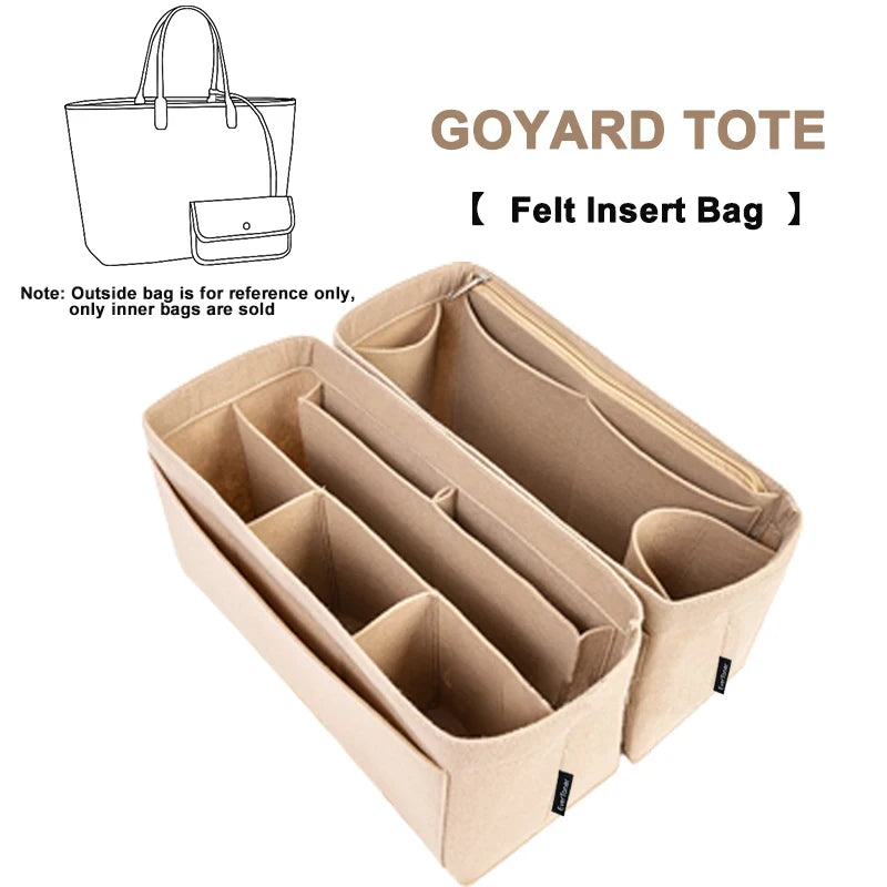 Felt Bag Organizer Insert — Compatible with Goyard St Louis PM/GM & Anjou Mini/GM