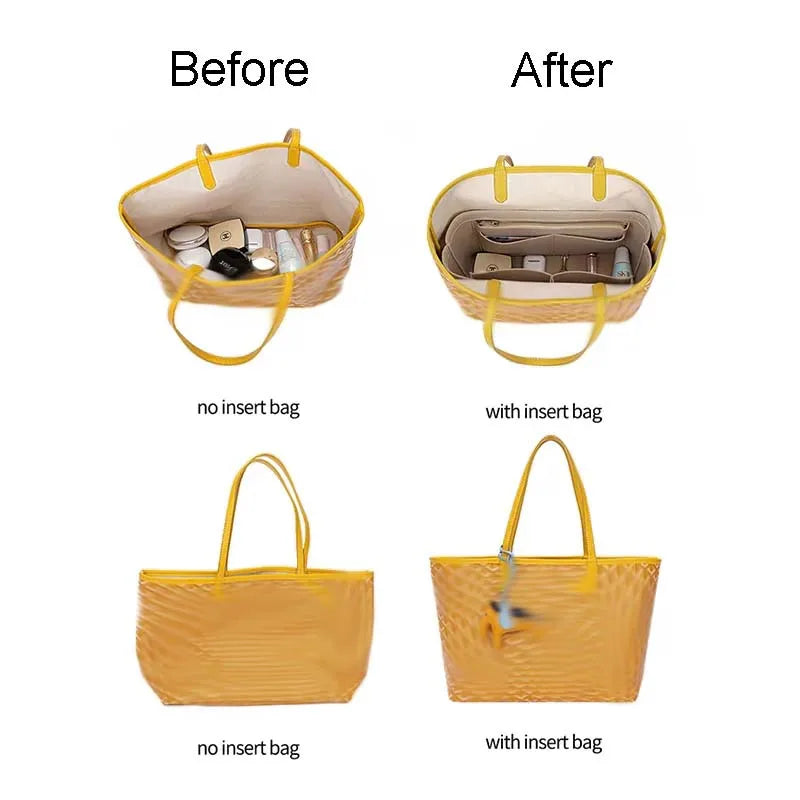 Felt Bag Organizer Insert — Compatible with Goyard St Louis Tote (PM, GM)